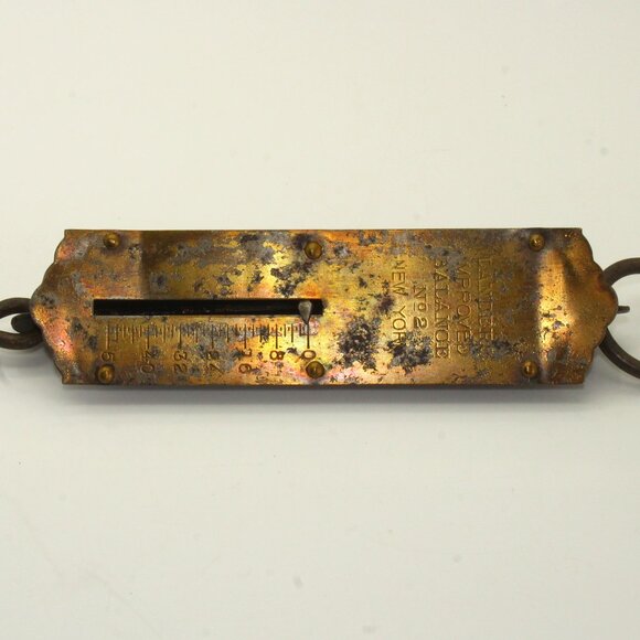 Landers Improved Balance No 2 Vintage Hanging Spring Scale 50Lb Capacity & Hook - Picture 1 of 5